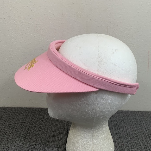 Harrah's Laughlin Visor Womens OS Pink Gold Embroidered Golf Tennis Cap - Picture 6 of 11